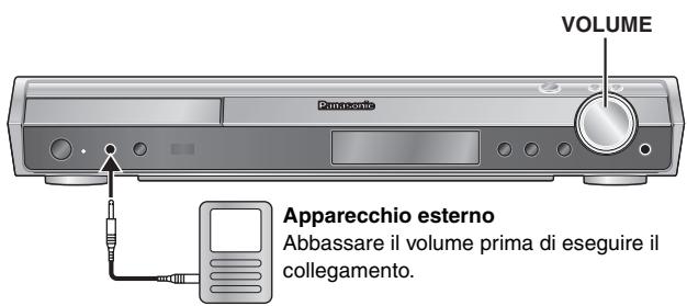 PANASONIC SC-HT855 - Ridurre il volume e collegare l'apparecchio esterno (non fornito). - 1
