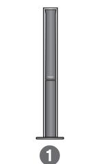 PANASONIC SC-HT855 - Montaggio dei supporti dei diffusori (non forniti) (Eccetto diffusori anteriors) - 3