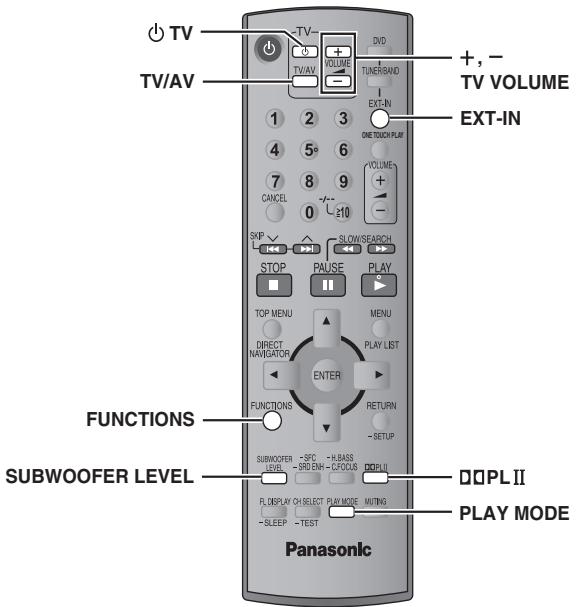 PANASONIC SC-HT855 - Stellen Sie die Lautstärke des externen Geräts auf den normalen Hörpegel ein, und stellen Sie dann die Lautstärke des Hauptgeräts mit [VOLUME] ein. - 1