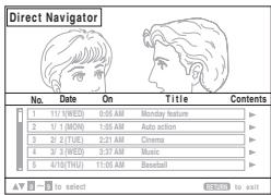 PANASONIC SC-HT855 - Appuyez sur [DIRECT NAVIGATOR]. - 1