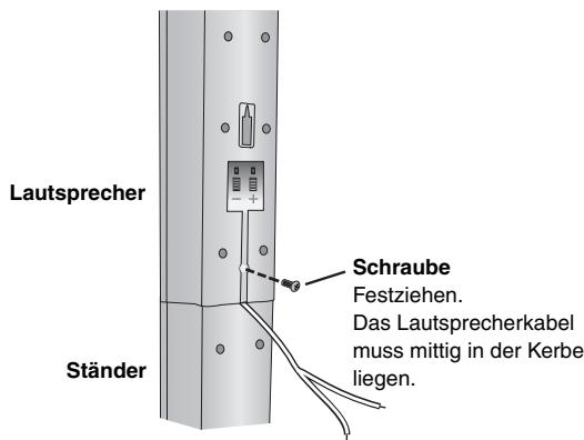 PANASONIC SC-HT855 - Sichern Sie den Lautsprecher am Ständer. - 1