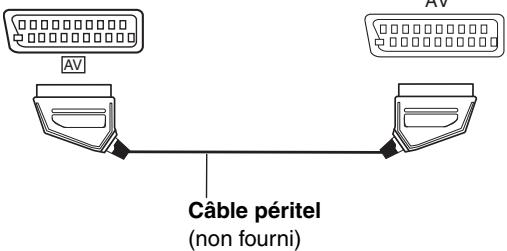 AV Câble péritel (non fourni)