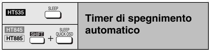 HT535 SLEEP HT845 SHIFT + SLEEP QUICK OSD HT885