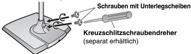 Schrauben mit Unterlegscheiben Kreuzschlitzschraubendreher (separat erhältlich)