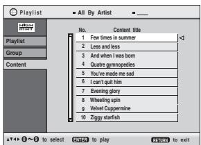 Playlist All By Artist Player Group Content No. Content title 1 Few times in summer 2 Less and less 3 And when I was born 4 Quatre gymnopedies 5 You've made me sad 6 I can't quit him 7 Evening glory 8 Wheeling spin 9 Velvet Supermine 10 Ziggy starfish