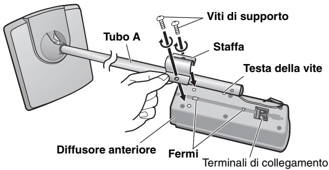 Tubo A Viti di supporto Staffa Testa della vite Diffusore anteriore Fermi Terminali di collegamento