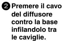 PANASONIC SC-HT885 - Fissare i cavi del diffusore alle basi. - 3