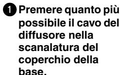 PANASONIC SC-HT885 - Fissare i cavi del diffusore alle basi. - 1