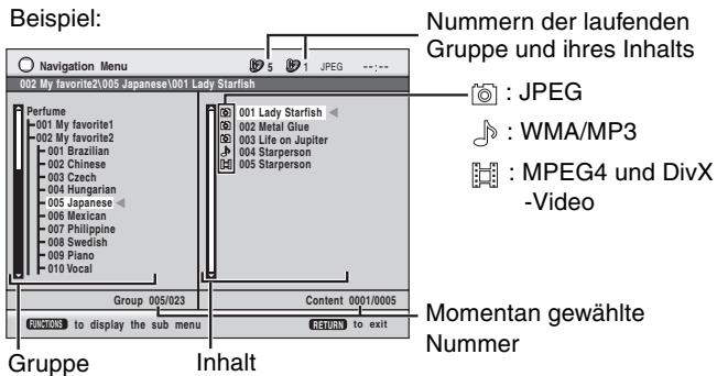 PANASONIC SC-HT885W - Abspielen des Gruppeninhalts in festgelegter Reihenfolge Drücken Sie [ENTER]. Abspielen ausgewählten Inhalts starten Drücken Sie [▲, ▼] zur Auswahl und dann [ENTER]. - 1