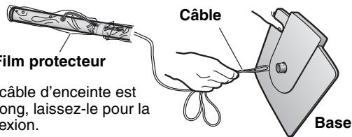 PANASONIC SC-HT885W - Faites passer le câble d'enceinte à travers la base. - 1