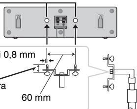 PANASONIC SC-HT990 - Montaggio dei supporti dei diffusori (non forniti) [Eccetto diffusori anteriors (HT540 HT990) e diffusori surround (HT990)] - 1
