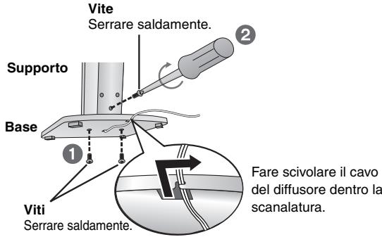PANASONIC SC-HT990 - Fissare il supporto alla base. - 1