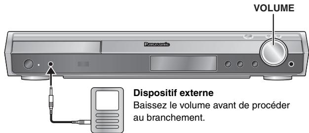 PANASONIC SC-HT990 - Baissez le volume et raccordez le dispositif externe (non fourni). - 1