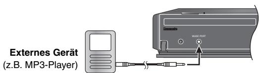 PANASONIC SC-PTX5 - Schlieben Sie das externe Gerät an (nicht im Lieferumfang enthalten). - 1