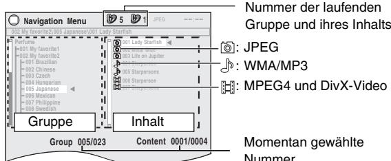 PANASONIC SC-PTX5 - Wiedergeben ab dem ausgewählten Eintrag (Navigation Menu) - 1