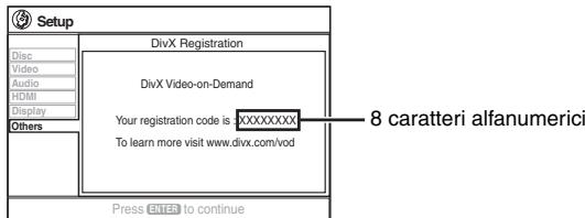 PANASONIC SC-PTX5 - Visualizzazione del codice di registrazione dell'unità - 1