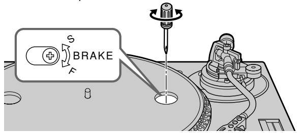 PANASONIC SL-1210MK5 - Réglage de la vitesse de freinage du plateau - 1