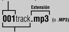 PANASONIC SL-CT510 - Cuando se creen ARCHivos MP3 para reproducirlos en este aparato - 2