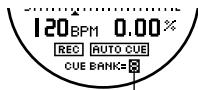 PANASONIC SL-DZ1200 - Press [- + BANK] to select the cue bank - 1