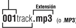 PANASONIC SL-SK434 - - Cuando se creen ARCHivos MP3 para reproducirlos en este aparato - 2