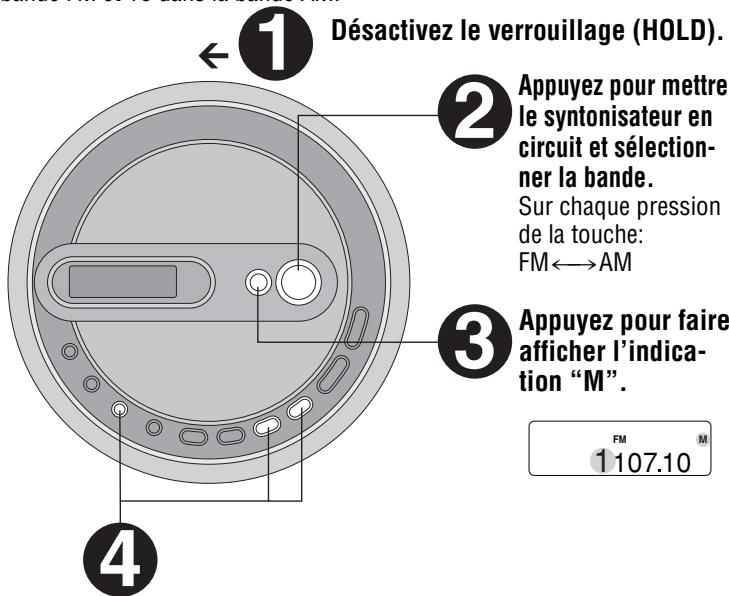 PANASONIC SL-SK574V - Mise en mémoire de stations radio - 1