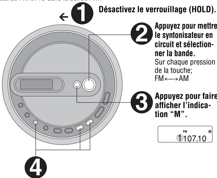 PANASONIC SL-SV570 - Mise en mémoire de stations radio - 1