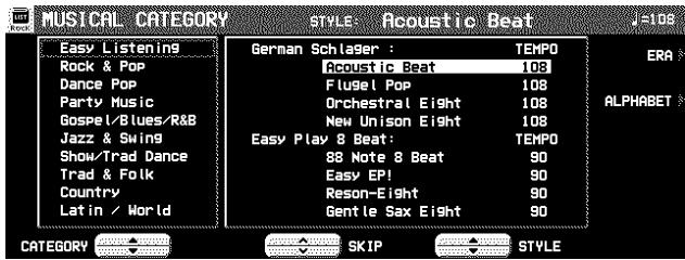PANASONIC SX-KN7000 - Réglage par type musical - 3