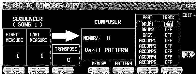 PANASONIC SX-KN7000 - Copie de Sequencer à Composer (SEQ TO COMPOSER COPY) - 1