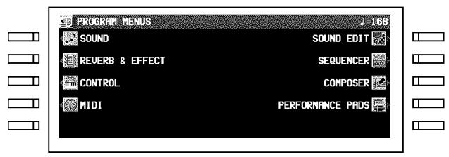 PANASONIC SX-KN7000 - ■ Exemple d'affichage d'un menu : PROGRAM MENUS - 1