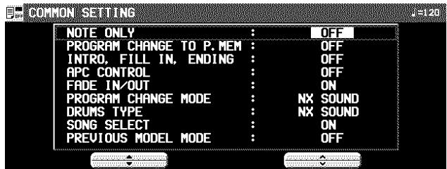 PANASONIC SX-KN7000 - Common Setting - 1