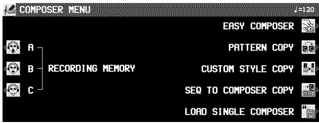 PANASONIC SX-KN7000 - Menu de COMPOSER - 2