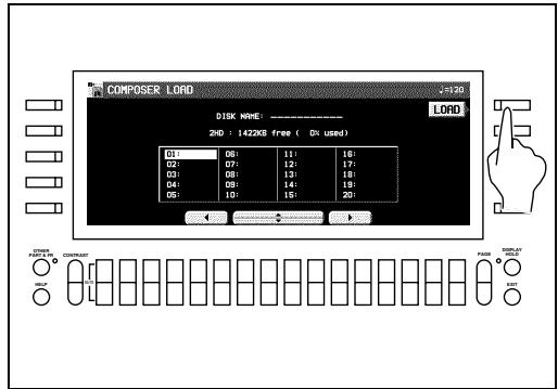 PANASONIC SX-KN7000 - Chargez un rythme à partir d'une disquette de "Patterns" Technics (COMPOSER LOAD) - 3