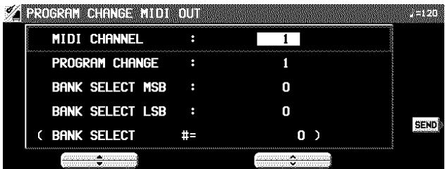 PANASONIC SX-KN7000 - Program Change MIDI Out - 1