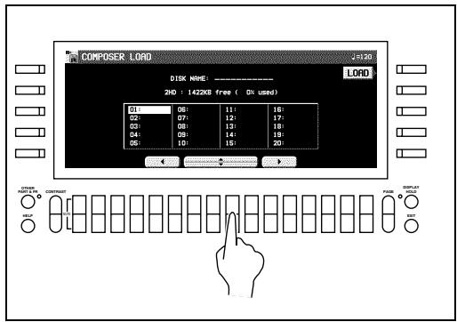 PANASONIC SX-KN7000 - Chargez un rythme à partir d'une disquette de "Patterns" Technics (COMPOSER LOAD) - 4