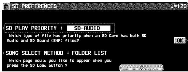 PANASONIC SX-KN7000 - SD PREFERENCES - 1