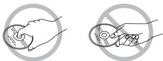 PANASONIC VW-BN1 - ■ How to hold a disc - 1