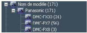 PANASONIC PHOTOFUNSTUDIO 3.0 HD EDITION - Classement par nom de modele - 1