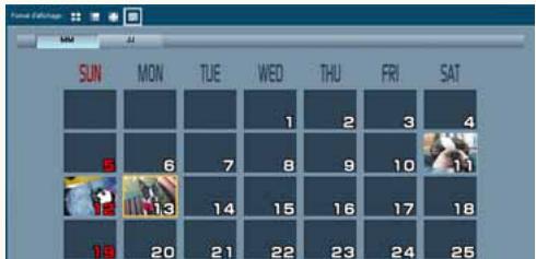 PANASONIC PHOTOFUNSTUDIO 3.0 HD EDITION - Affichage des images par date d'enregistrement (format calendrier) - 2