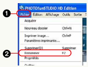 PANASONIC PHOTOFUNSTUDIO 3.0 HD EDITION - Attribution d'un nouveau nom de dossier - 1