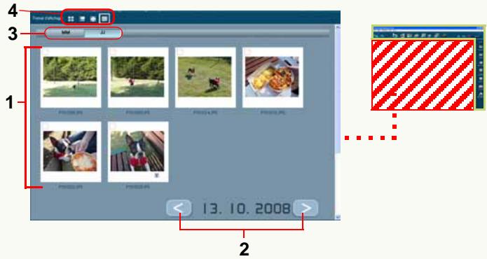 PANASONIC PHOTOFUNSTUDIO 3.0 HD EDITION - ■ Affichage calendrier journalier - 1