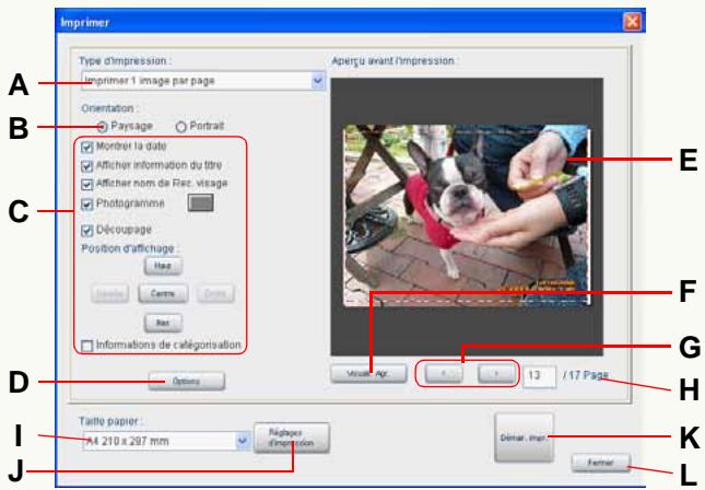 PANASONIC PHOTOFUNSTUDIO 3.0 HD EDITION - Détails de la fenêtre d'impression - 1
