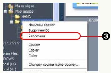 PANASONIC PHOTOFUNSTUDIO 3.0 HD EDITION - Attribution d'un nouveau nom de dossier - 2