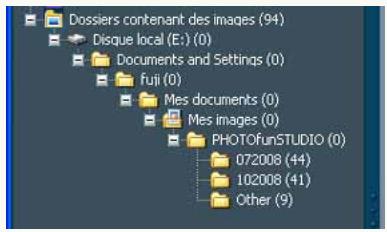 PANASONIC PHOTOFUNSTUDIO 3.0 HD EDITION - Classement par dossier de mémorisation - 1