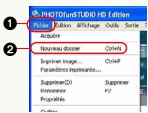PANASONIC PHOTOFUNSTUDIO 3.0 HD EDITION - Creation d'un nouveau dossier - 1