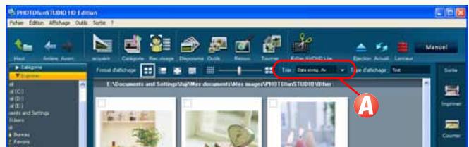 PANASONIC PHOTOFUNSTUDIO 3.0 HD EDITION - Personnalisation de l'affichage des images - 1