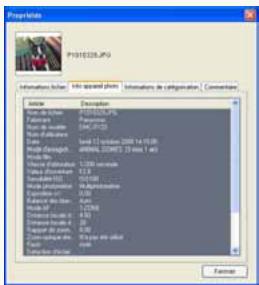 PANASONIC PHOTOFUNSTUDIO 3.0 HD EDITION - Informations d'appareil photo - 1