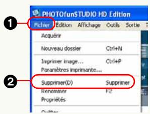 PANASONIC PHOTOFUNSTUDIO 3.0 HD EDITION - Suppression d'un dossier - 1