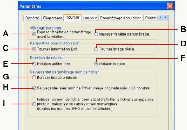 PANASONIC PHOTOFUNSTUDIO 3.0 HD EDITION - Modification des paramétrages initiaux de rotation - 1