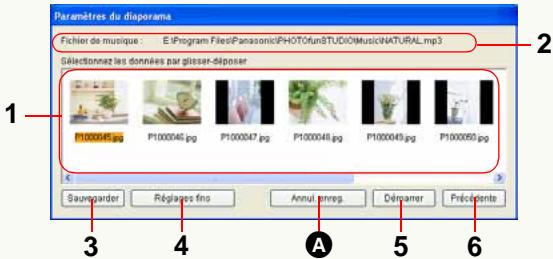 PANASONIC PHOTOFUNSTUDIO 3.0 HD EDITION - Opérations effectuees dans la fenetre liste de lecture - 1