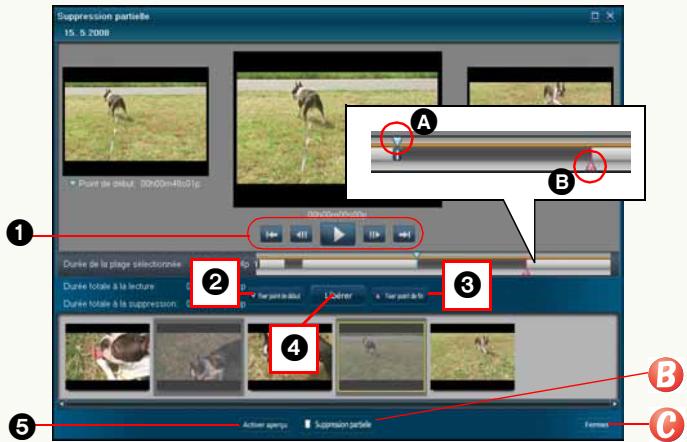 PANASONIC PHOTOFUNSTUDIO 3.0 HD EDITION - Suppression d'une partie des images animées au format AVCHD Lite - 2
